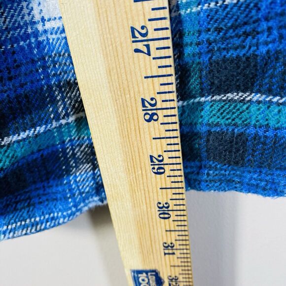 Dakota Flannel Shirt Mens  XL Plaid Outdoor Hiking Casual Button Up Blue - Picture 9 of 11